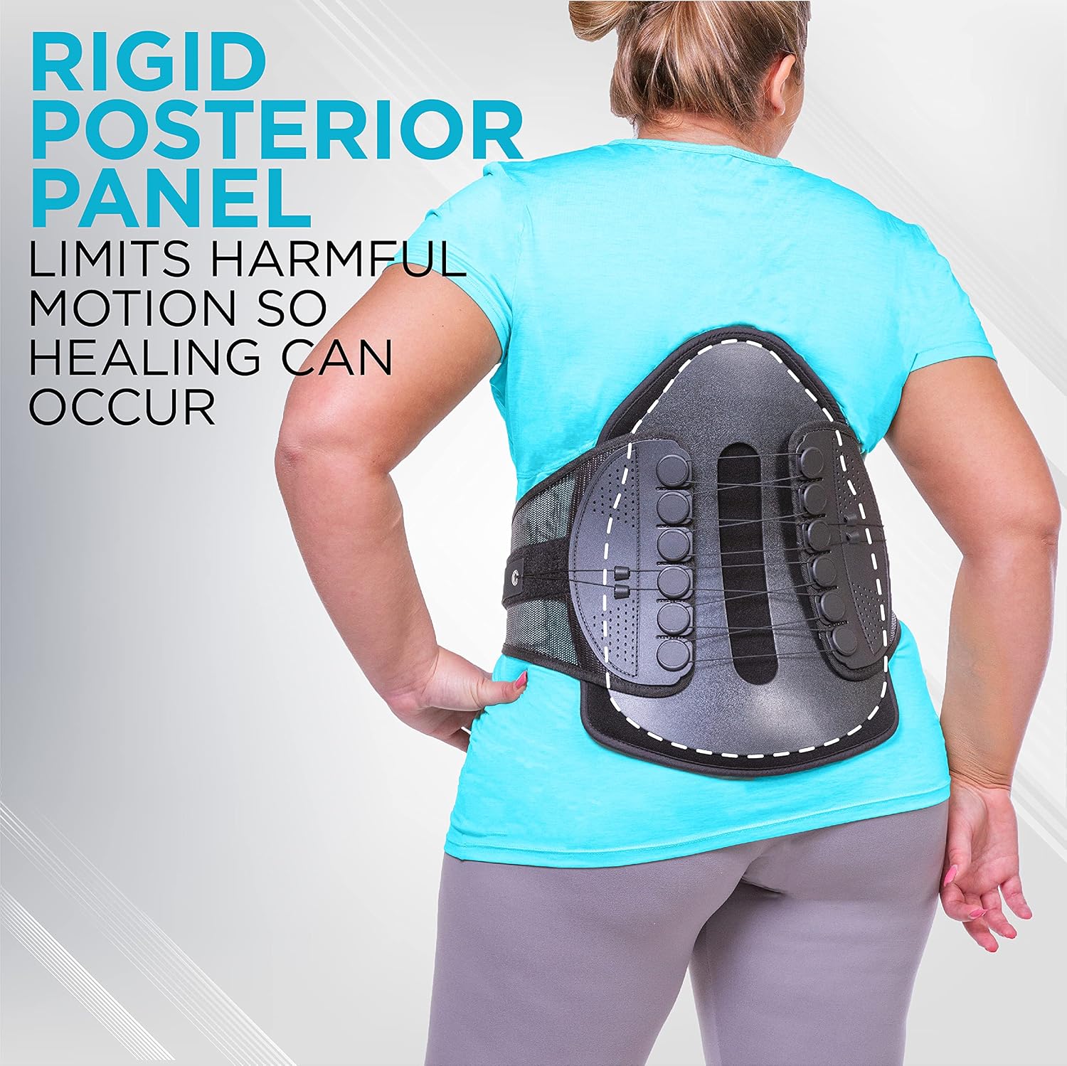 BraceAbility Lumbar Decompression Back Brace - Adjustable Semi-Rigid Lumbosacral Corset Belt for Discectomy, Laminectomy, Disc Injury, Back Muscle Spasms, Pre and Post Spine Surgery Protection (Large)