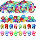 Leyndo 500 Pack Colorful LED Light up Rings End of Year Graduation Gifts for Student Glow in the Dark Rings Dj Party Favors Flash Jelly Lights for Classroom Prizes, Goodie Bag, Birthday Party (Mixed)