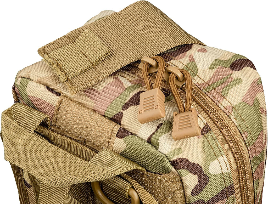 Scherber Premium IFAK Kit Trauma Pack Fully Stocked MOLLE Pouch w/CAT Tourniquet, HyFin Vent Chest Seal, & Israeli Bandage Trauma Kit for Emergency, Gunshot, Bleeding, & Major Wound Care (Camouflage)