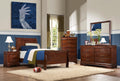 Homelegance Quincy Sleigh Panel Bed, Twin, Cherry