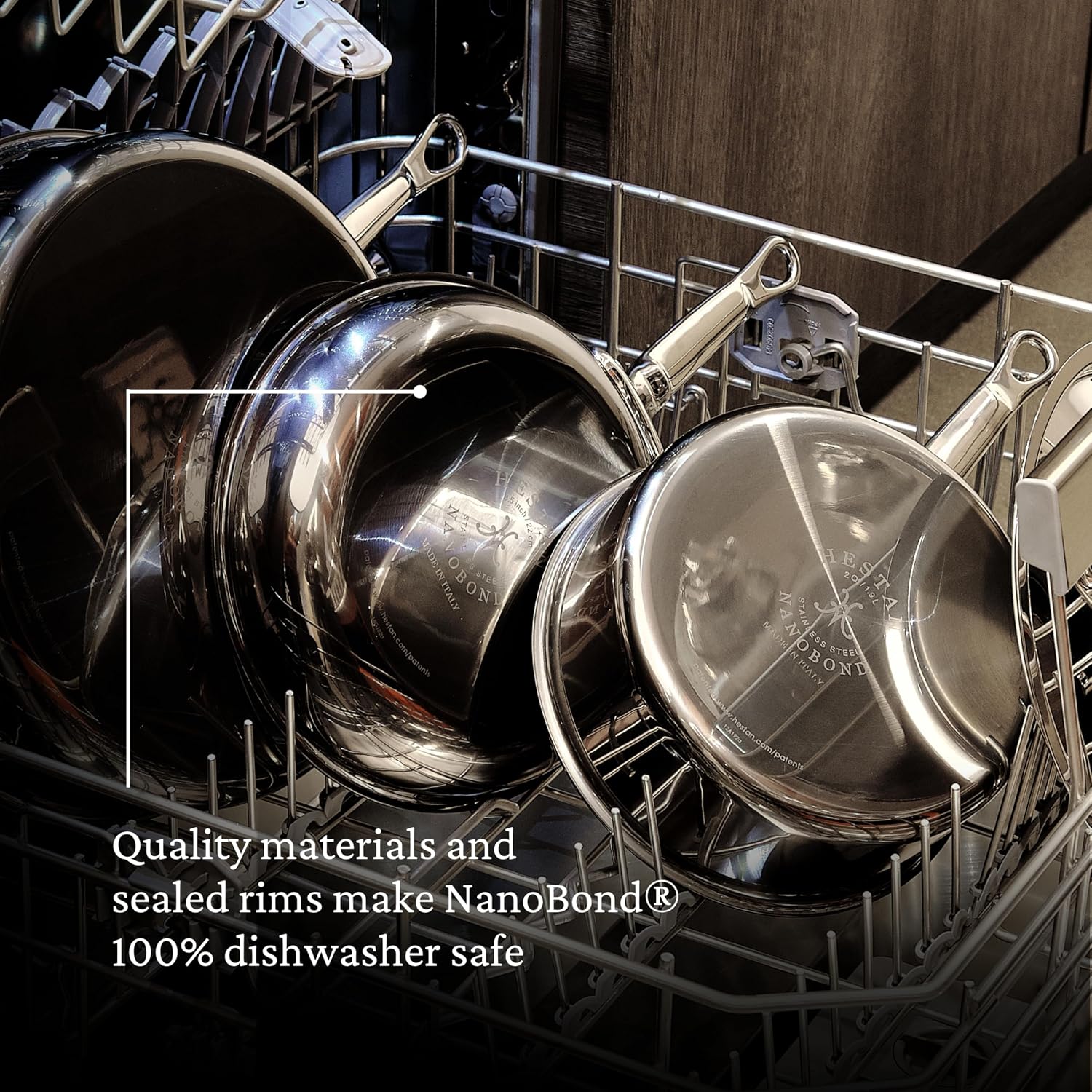 Hestan - NanoBond Collection - Stainless Steel Titanium Sauté Pan, Induction Cooktop Compatible, 5 Quart