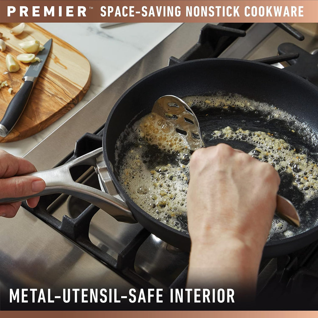 Calphalon® Premier™ Space-Saving Hard-Anodized Nonstick 12-Quart Stock Pot with Lid