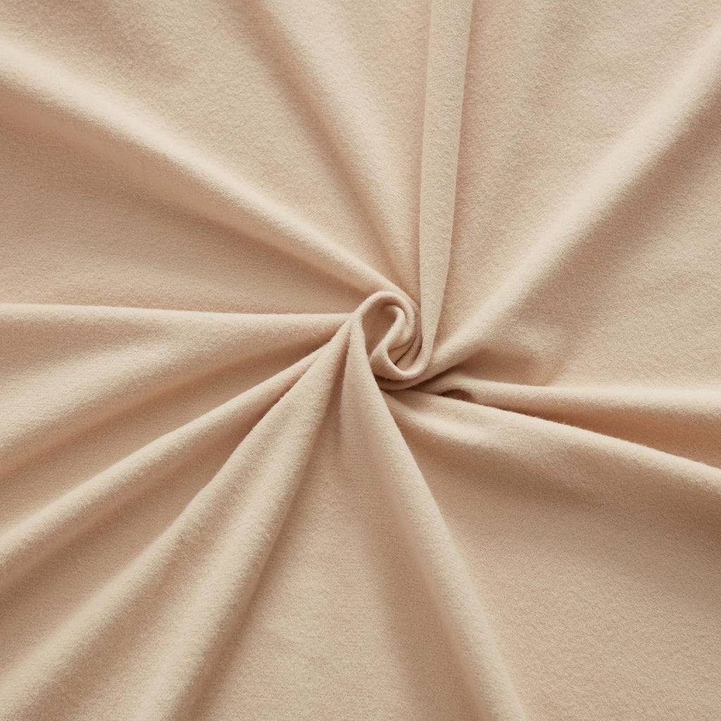 Flannel Sheets Warm and Cozy Deep Pocket Breathable All Season Bedding Set with Fitted, Flat and Pillowcases, Full, Beige, (Pack of 8)