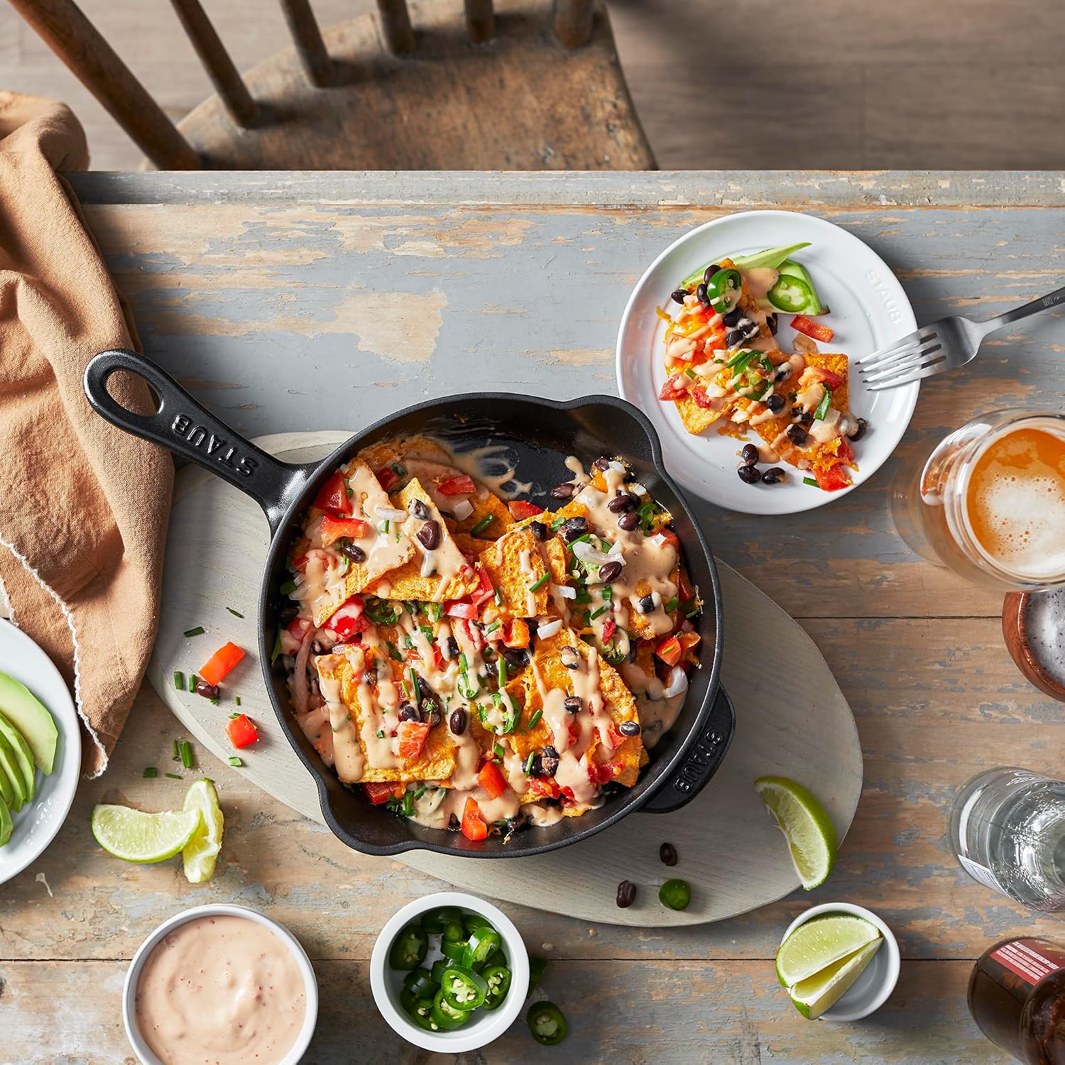 STAUB Cast Iron 8.5-inch Traditional Deep Skillet - Black