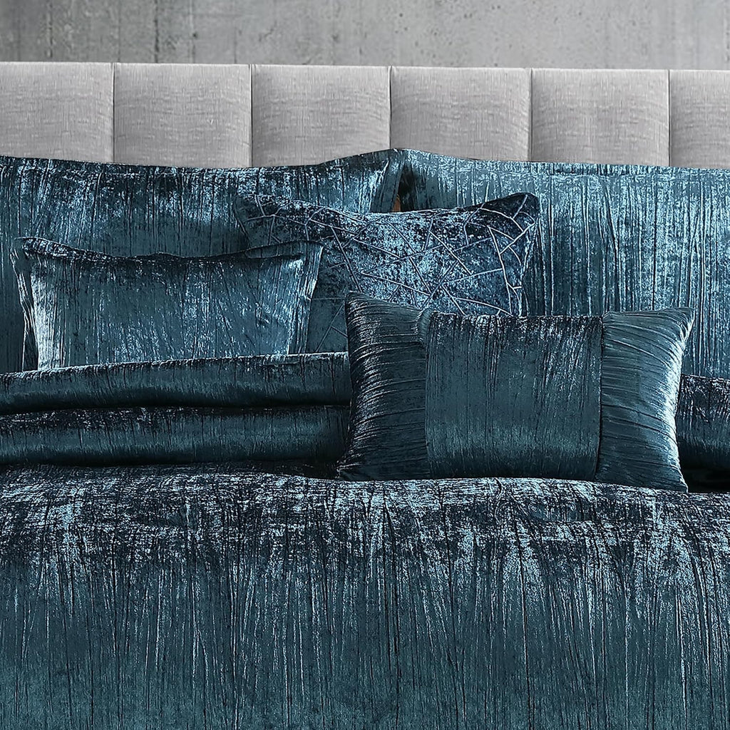 Riverbrook Home Turin Comforter Set, Queen, Blue, 7-Piece Set