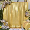 50x10ft Shimmer Gold Sequin Backdrop Curtain for Parties, Thick Wrinkle Free Glitter Backdrop Drapes Photo Back Drop Curtains for Birthday Wedding Party Photography Background-10 Panels 5x10ft