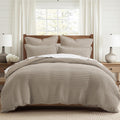 Levtex Home Mills Waffle Twin Duvet Cover Set (68x88in) with 1 Pillow Sham (26x20in) - Beige Fawn - 100% Cotton Twin Size Duvet Cover Set - Soft, Pre-Washed