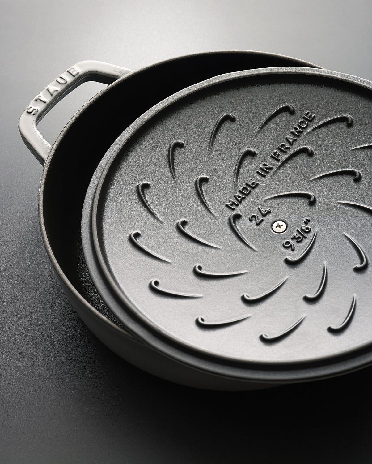 Staub Cast Iron Double-Handled Braiser/Skillet with Lid and Self Basting Spikes - 2.5-Qt., Blue