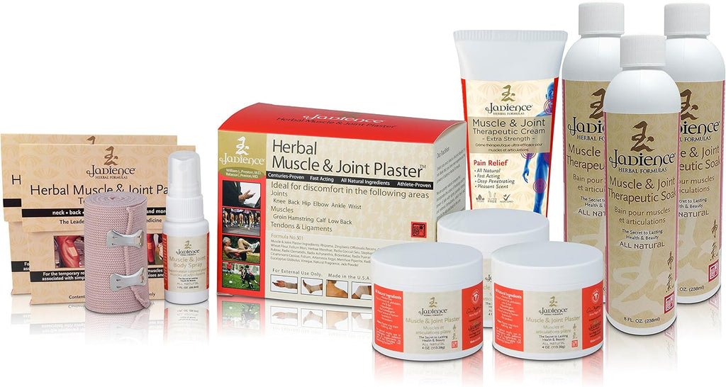 Chronic Pain Relief Kit: Penetrates Deep for Muscle Recovery, Joint Support, Sciatic Nerve | Dit Da Jow Analgesic Formulas for Back, Neck, Shoulders, Ankles, Knees, Elbows & Wrist by Jadience