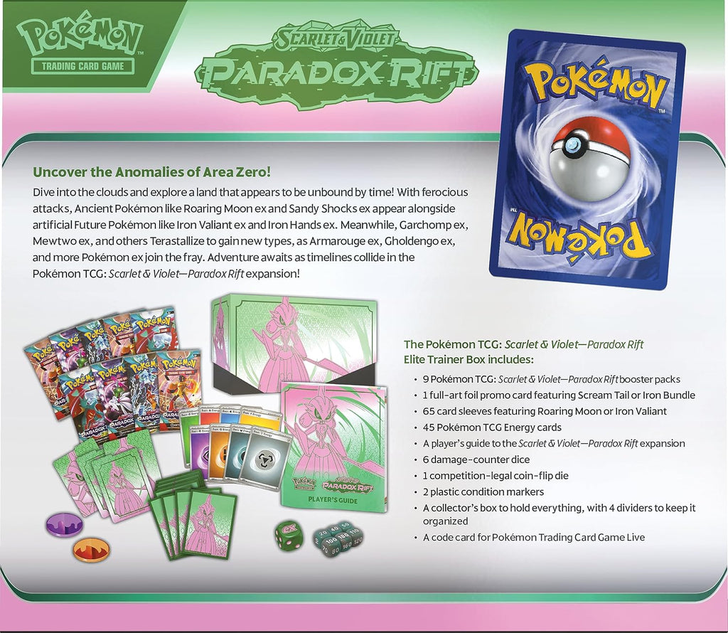 Pokemon TCG: Scarlet and Violet: Paradox RIFT: Elite Trainer Box - Iron Valiant