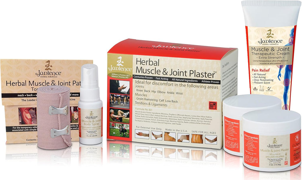 Jadience Severe Pain Relief Kit: Penetrates Deep for Muscle Pull Recovery, Joint Support & Sciatic Nerve| Dit Da Jow Topical Analgesic for Back, Neck, Shoulders, Hips, Knees, Ankles, Elbows & Wrists