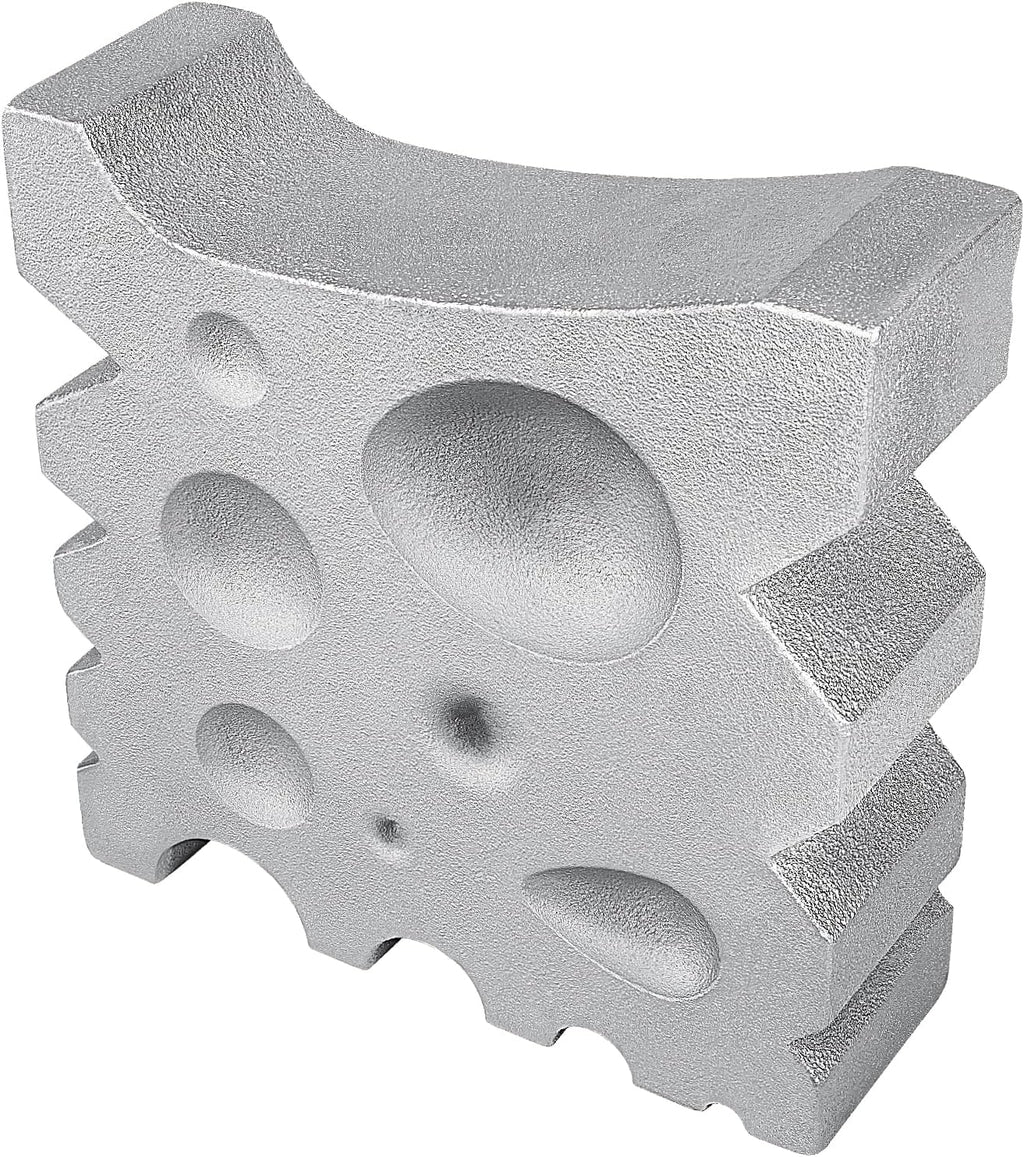 50lb Blacksmith Swage Block Anvil Forge Bowl Ladle Spoon Rivet Dimple Making Bending Punching Shaping Forming Metal Forging Tool Heavy Duty Solid Cast Ductile Iron Silver