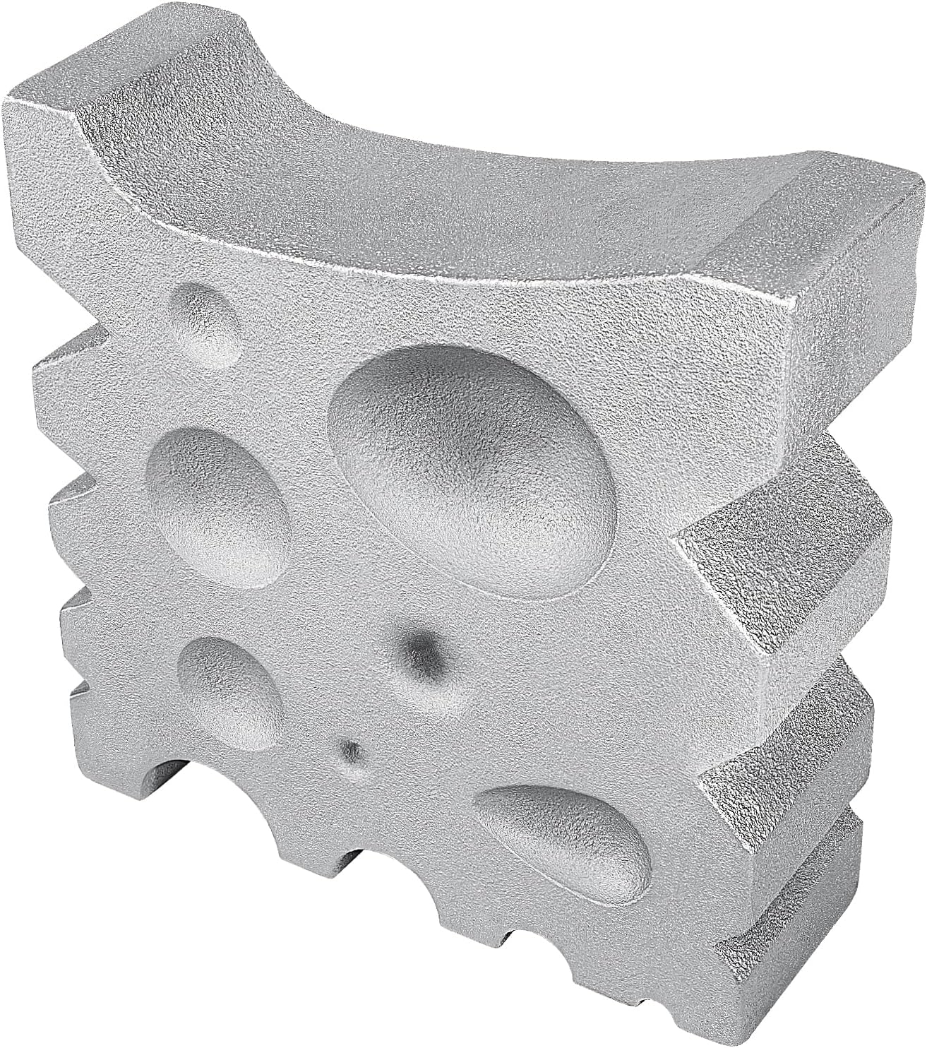 50lb Blacksmith Swage Block Anvil Forge Bowl Ladle Spoon Rivet Dimple Making Bending Punching Shaping Forming Metal Forging Tool Heavy Duty Solid Cast Ductile Iron Silver