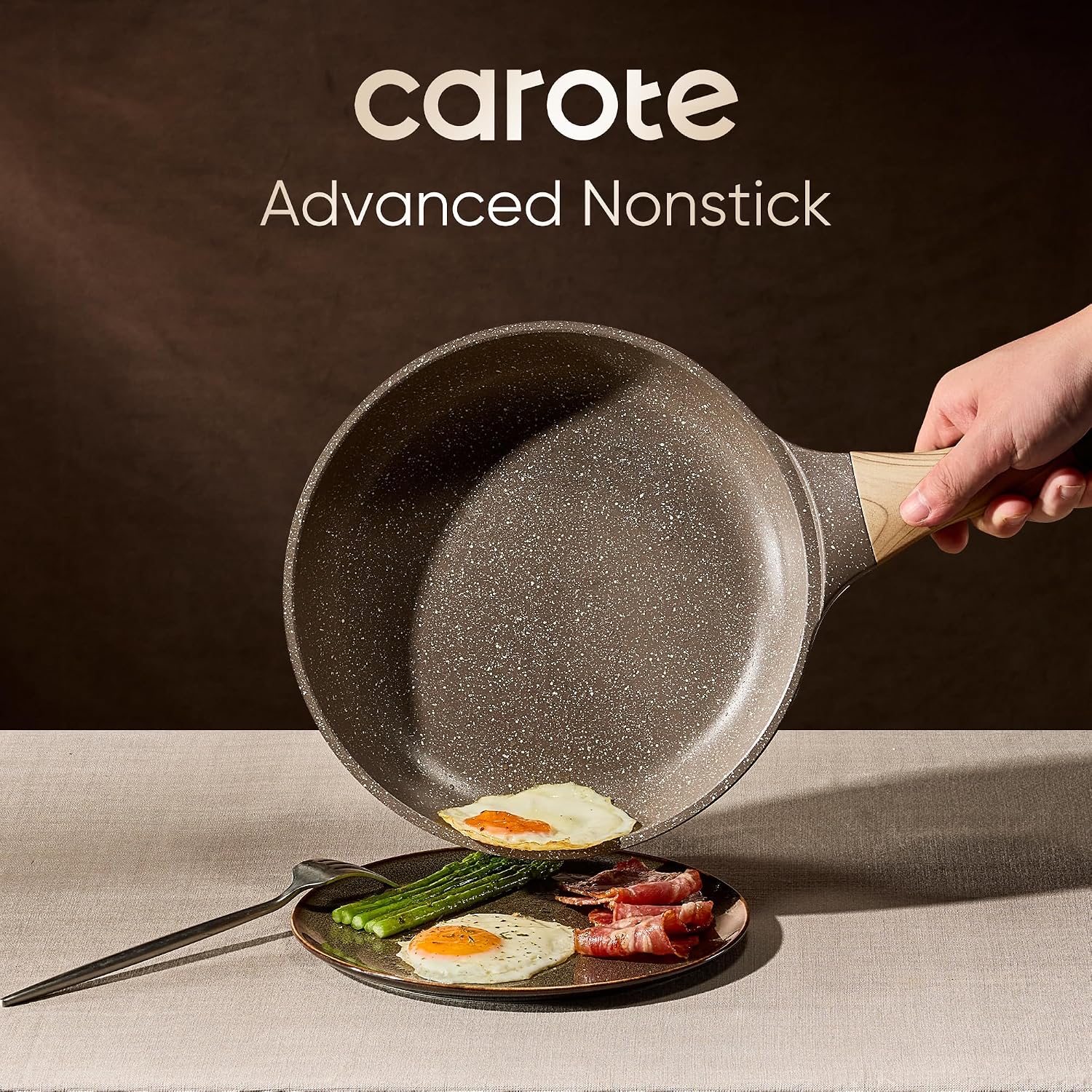 CAROTE 26PCS Pots and Pans Set Non Stick, Cookware Set Pots and Pans Induction Cook Ware, Nonstick Kitchen Cooking, PFOA Free