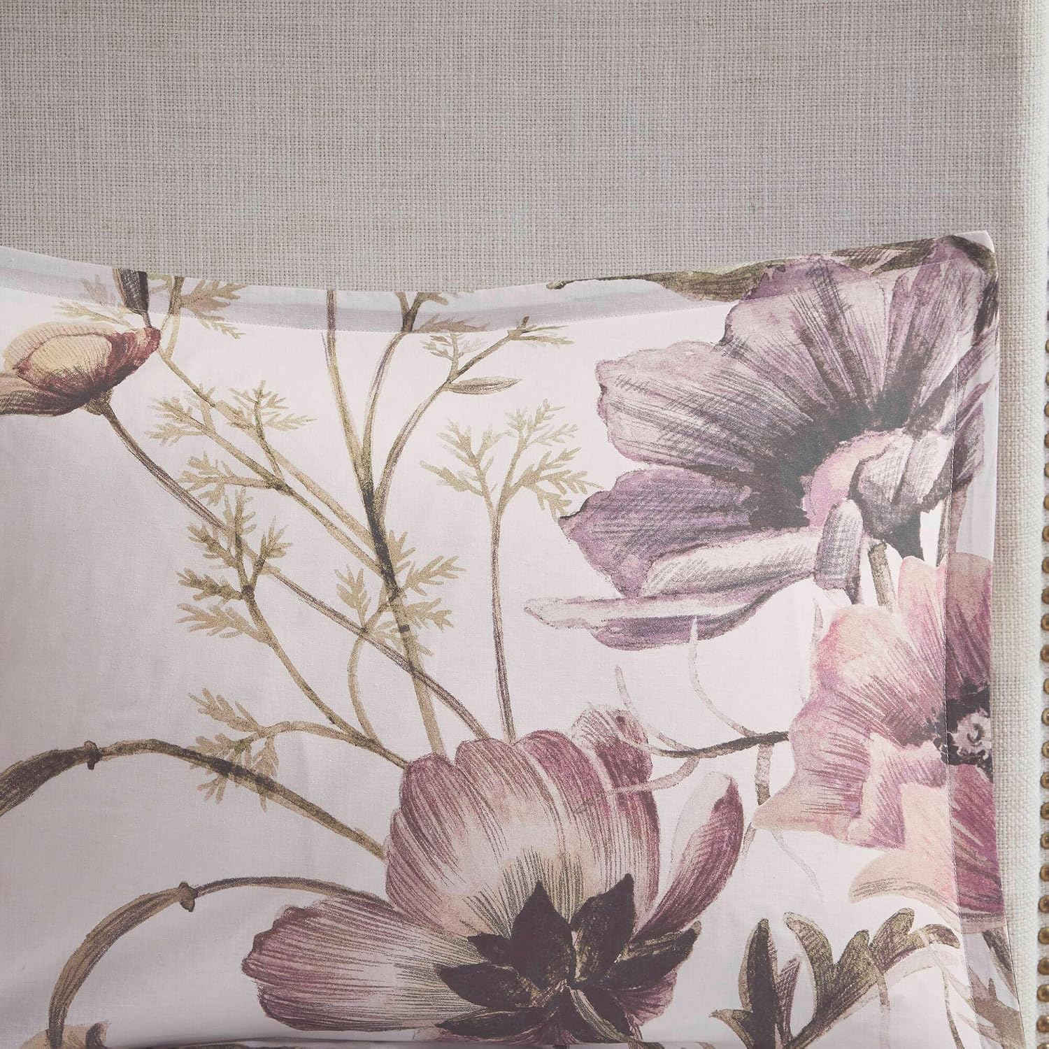 Madison Park Floral California King Comforter Set, Cotton Rich Bedding Set Feminine Design Shabby Chic Cal King Size Comforter Sets, All Season Bed Cover, Shams, Bed Skirt, Décor Pillow, Blush 8 Piece