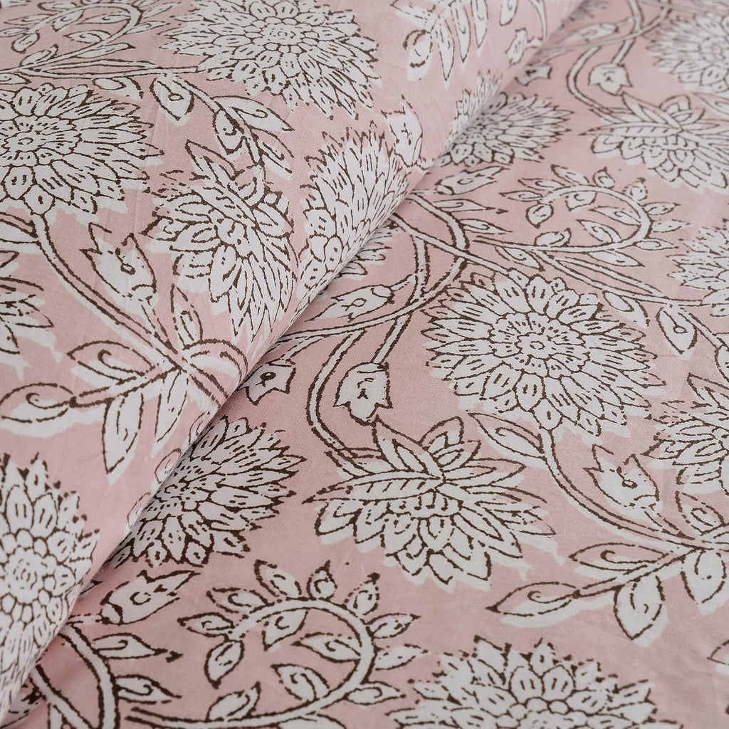 Levtex Home Adare Blush Reversible Full/Queen Comforter Set (90x94in) with 2 Pillow Shams (26x20in) - Floral Bedding - Blush and White - 100% Cotton Full/Queen Size Comforter Set - Soft, Pre-Washed