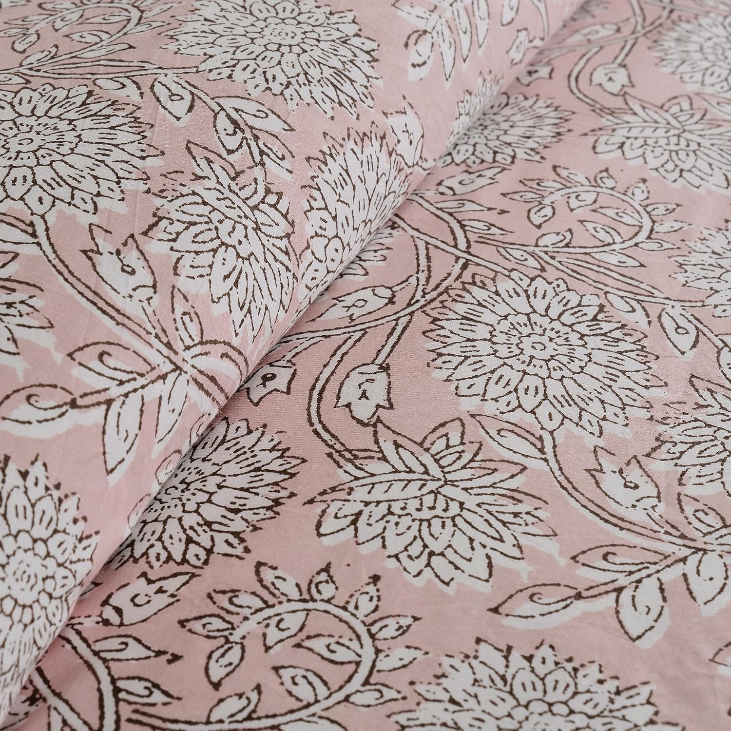 Levtex Home Adare Blush Reversible Full/Queen Comforter Set (90x94in) with 2 Pillow Shams (26x20in) - Floral Bedding - Blush and White - 100% Cotton Full/Queen Size Comforter Set - Soft, Pre-Washed