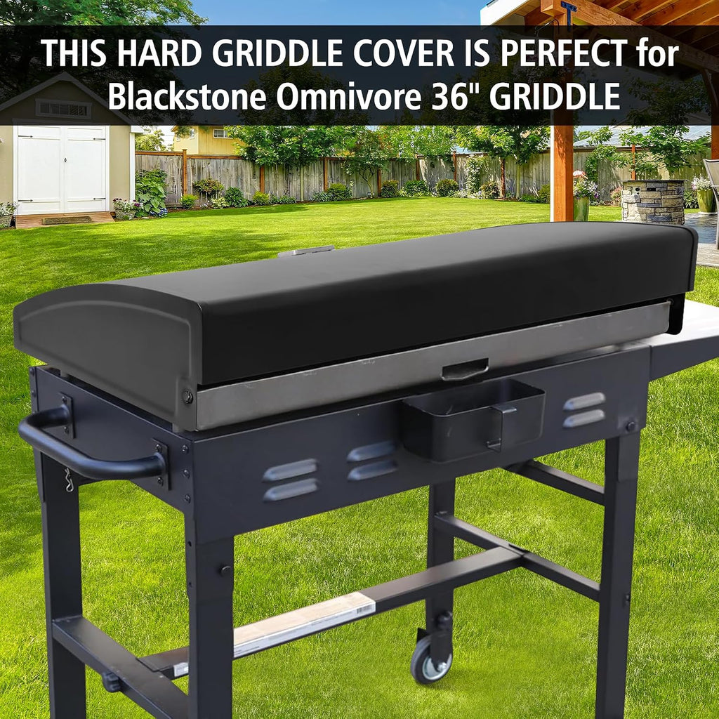 Upgrade Hinged Lid for Blackstone 1554 Omnivore 36' Griddle, Flat Top Griddle Hard Cover for Blackstone 36 in 5856 2177 2322 2310 2212 2210 Griddle Lid Hood, Powder Coated Flat Top Lid (2024 Model)