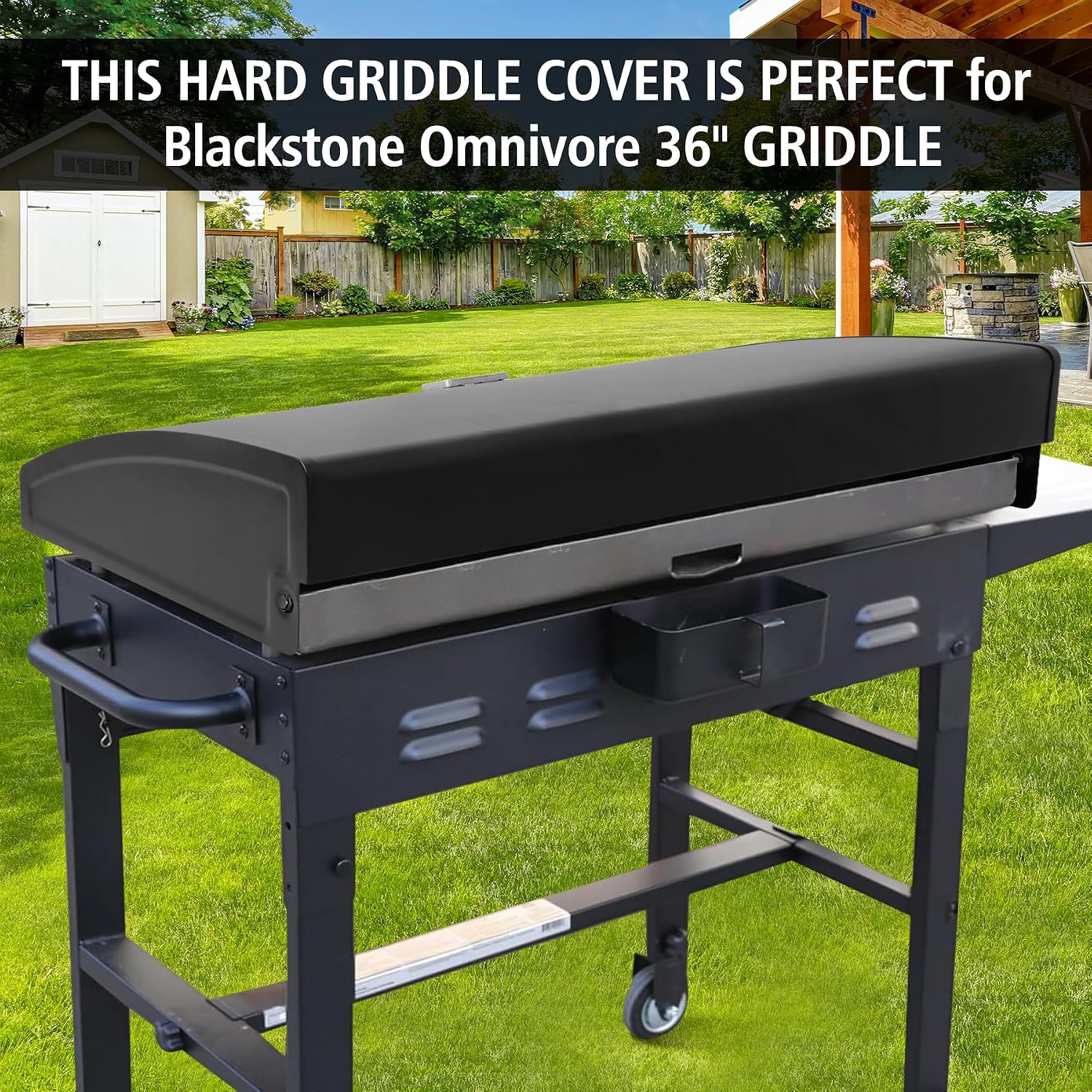 Upgrade Hinged Lid for Blackstone 1554 Omnivore 36' Griddle, Flat Top Griddle Hard Cover for Blackstone 36 in 5856 2177 2322 2310 2212 2210 Griddle Lid Hood, Powder Coated Flat Top Lid (2024 Model)