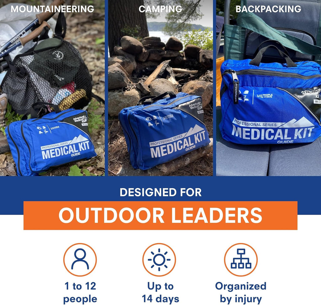 Adventure Medical Kits Pro Series Emergency Medical Kit - Guide I - First Aid Backcountry Medical Kit with C-Splint, CPR Mask, Stethoscope & More - Waterproof Medical Kit