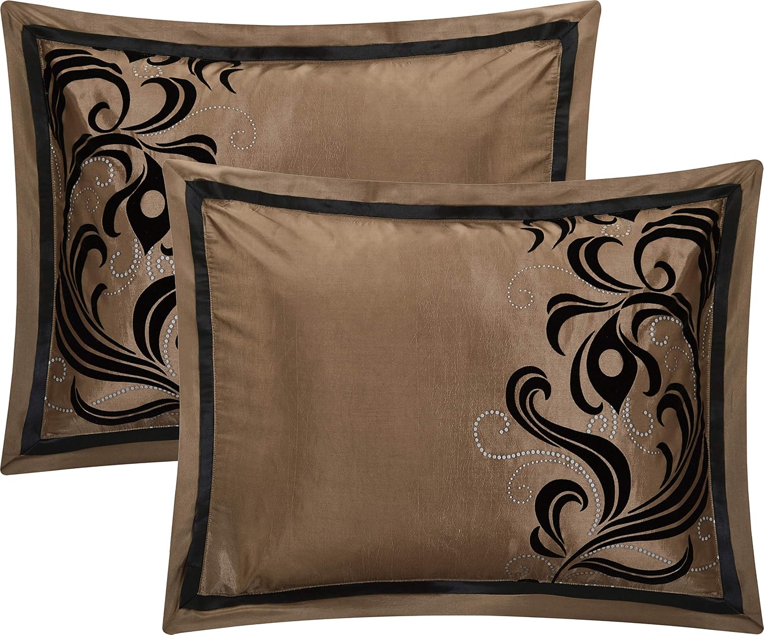 Stratford Park Floral 7-Piece Bedding Comforter Set, Full, Brown Home Decoration