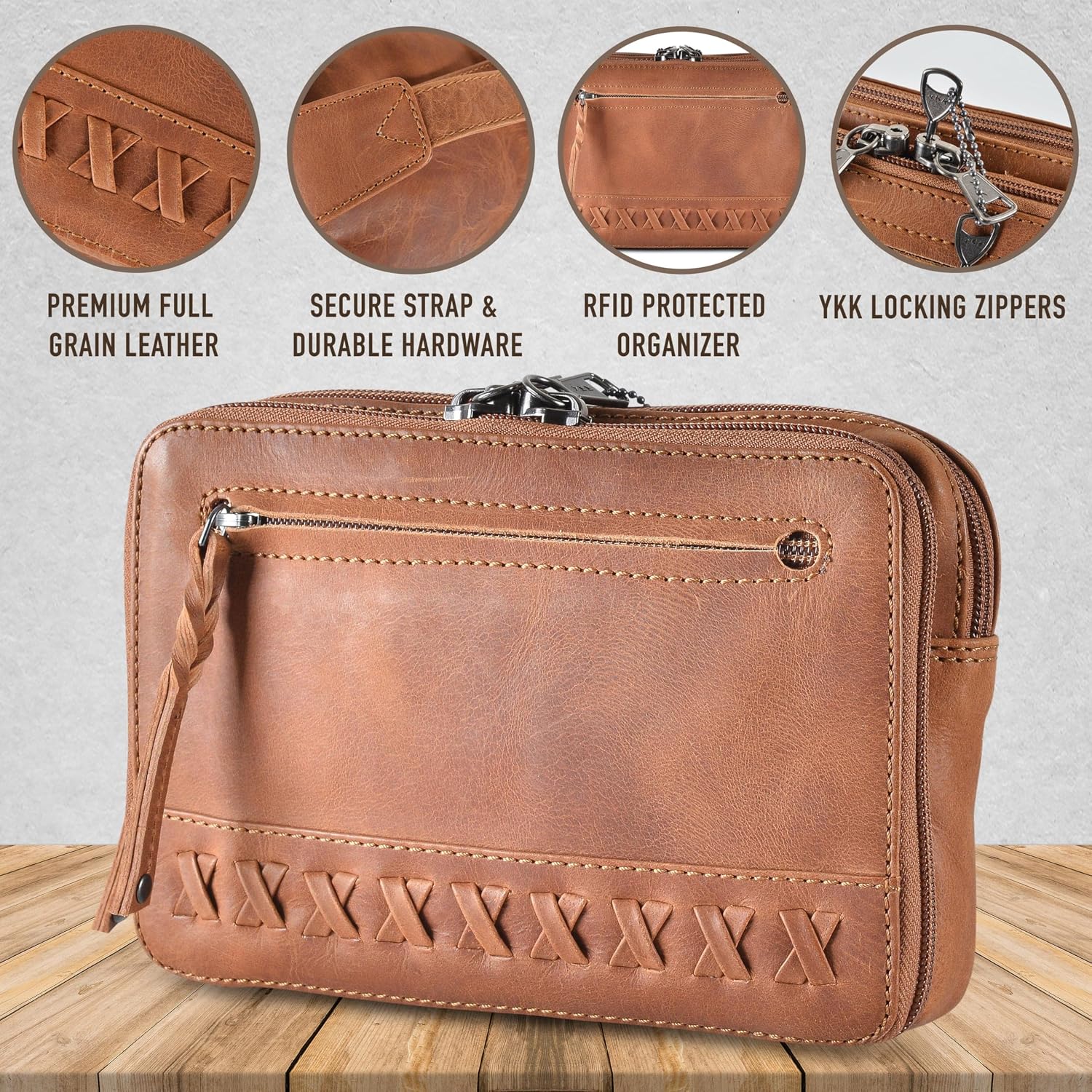 Leather Concealed Carry Kailey Purse Pack by Lady Conceal