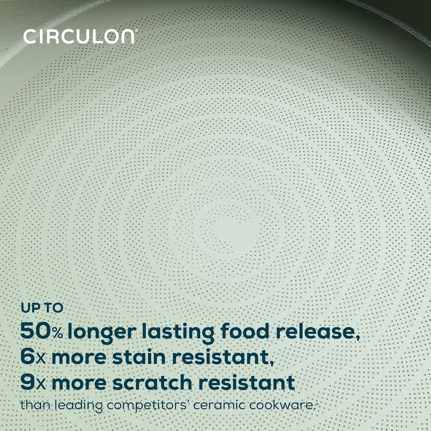 Circulon Halo with LaserDefense Ceramic Nonstick Saute Pan, Helper Handle and Lid, Made without PFAS, Compatible with All Stovetops, Dishwasher & Oven Safe, 5 Quart Multipurpose Nonstick Pan, Sage