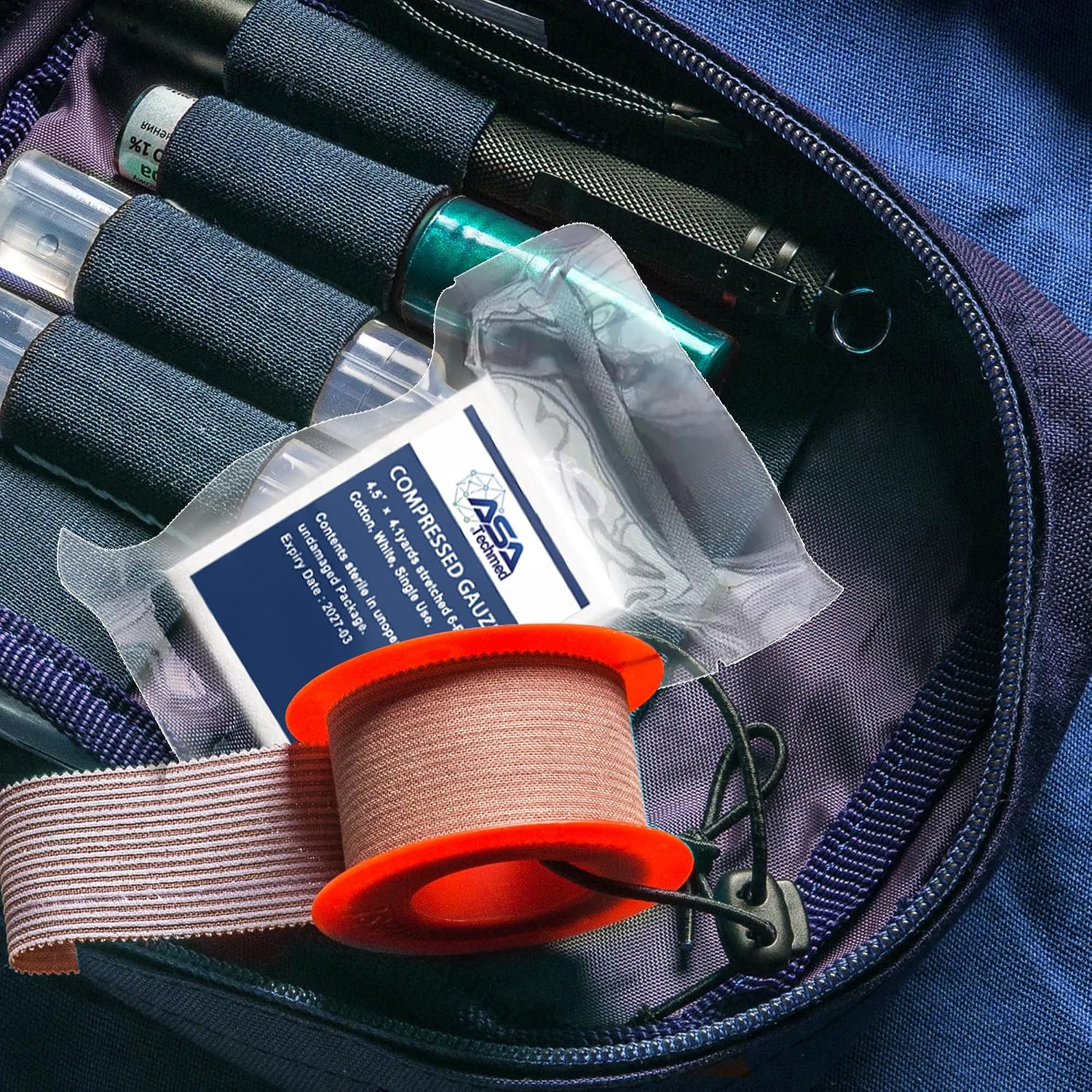 ASA TECHMED Sterile Compressed Gauze for Emergency Wound Dressing, First Aid and Trauma Kit, 200 Case Pack