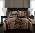 Stratford Park Floral 7-Piece Bedding Comforter Set, Full, Brown Home Decoration