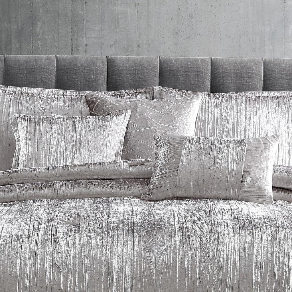 Riverbrook Home Turin Comforter Set, Queen, Silver, 7-Piece Set