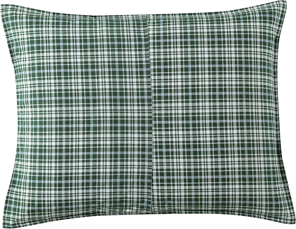 Laura Ashley - King Comforter Set, Soft & Reversible Cotton Bedding, Medium Weight 7 Piece Bed Set with Matching Pillowcases, Euro Shams & Bonus Throw Pillow Covers (Bramble Floral Green)