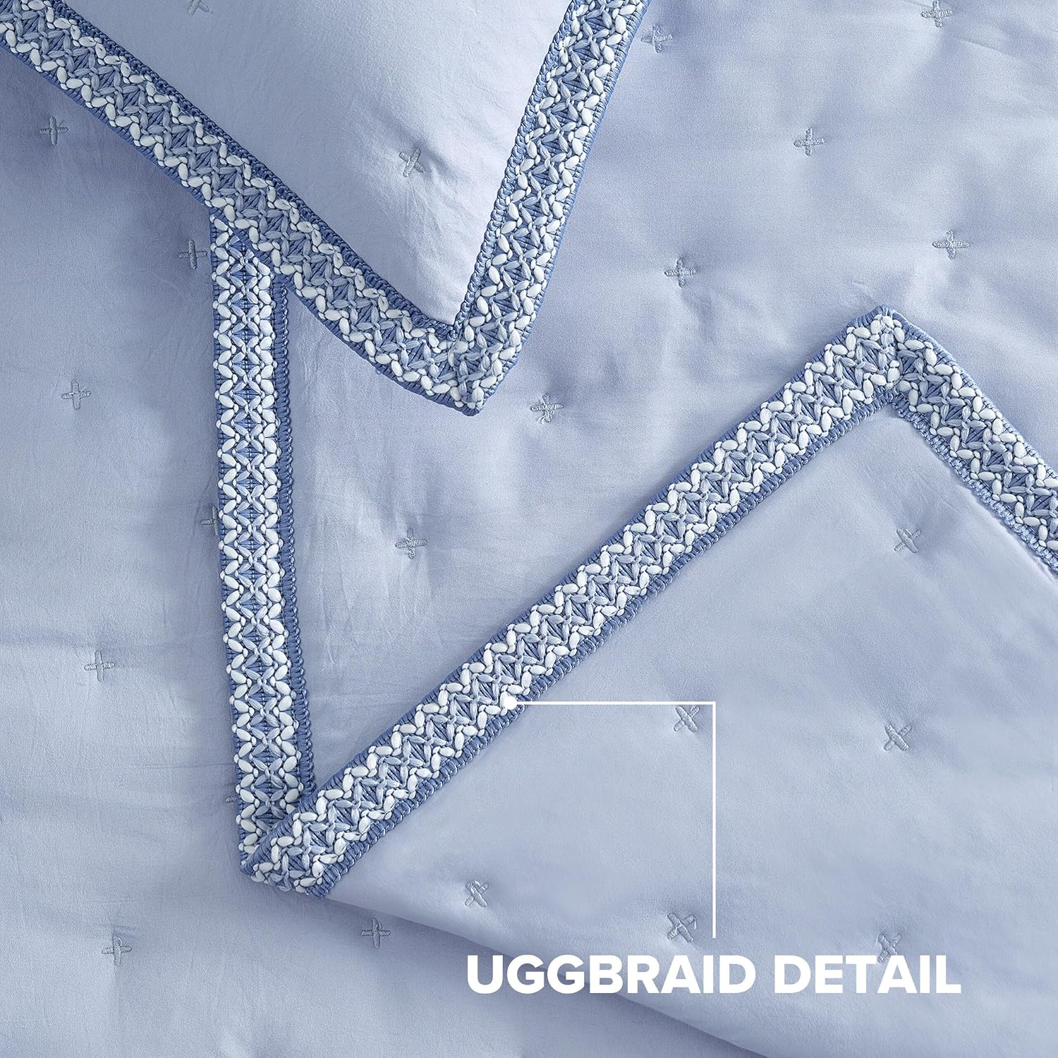 UGG Braid Twin/Twin XL Quilt Set– 2 Piece Twin Quilt Bedding Set with Pillow Sham, Soft Lightweight Bedspread Coverlet for Dorms & Bedroom, Lavender Misty Wisteria (Devon)